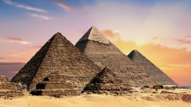 pyramids, egypt, egyptian, ancient, desert, giza, historical, architecture, sand, dunes, sand dunes, nature, barren, barren landscape, landmark, sunset, panorama, panoramic, pyramids, pyramids, egypt, egypt, egypt, egypt, egypt, desert