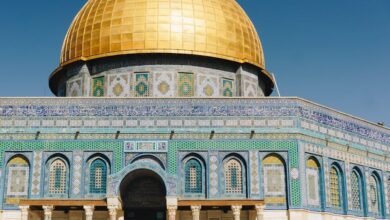 The majestic Dome of the Rock with its stunning golden dome in Jerusalem.